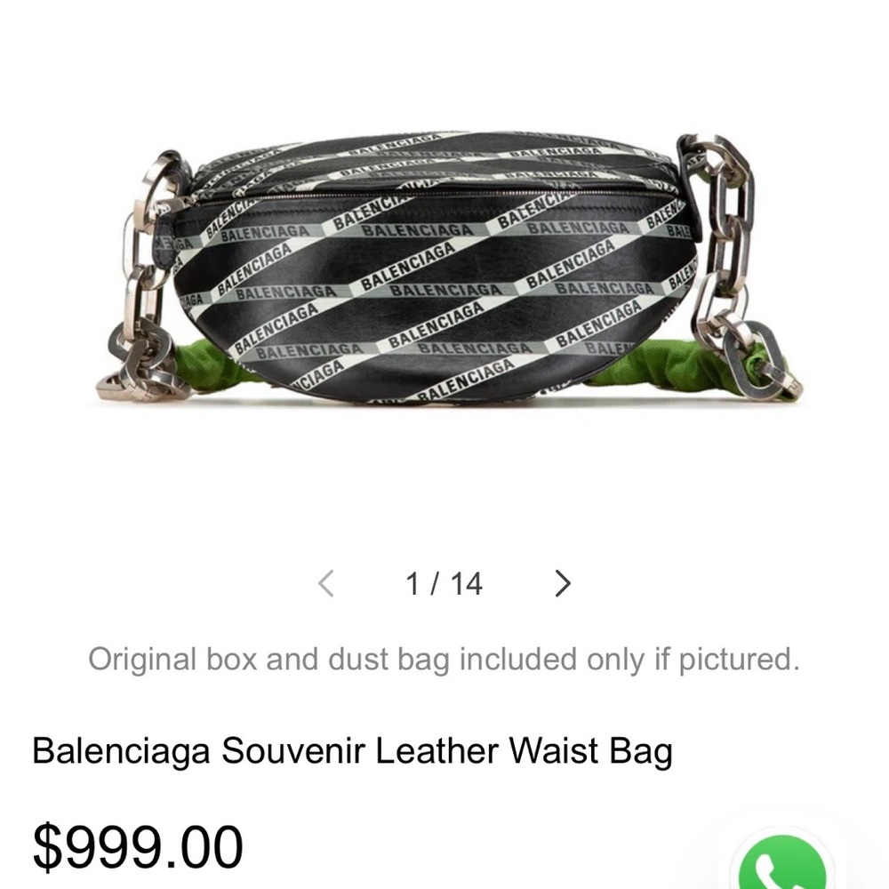 SALE!!! Balenciaga Souvenir Logo Belt Bag - 100% AUTHENTIC!!! - Picture 10 of 10